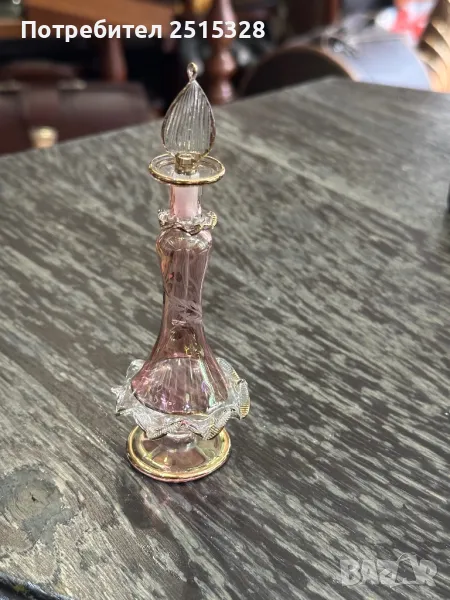красиво старо стъклено шише за парфюм, снимка 1