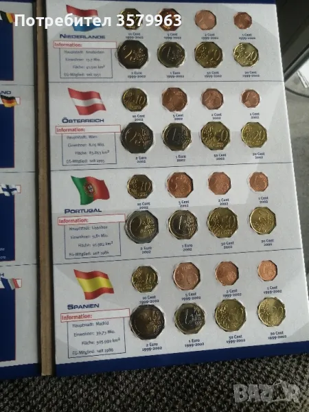 Албум с първите 12 страни и техните евро монети , снимка 1
