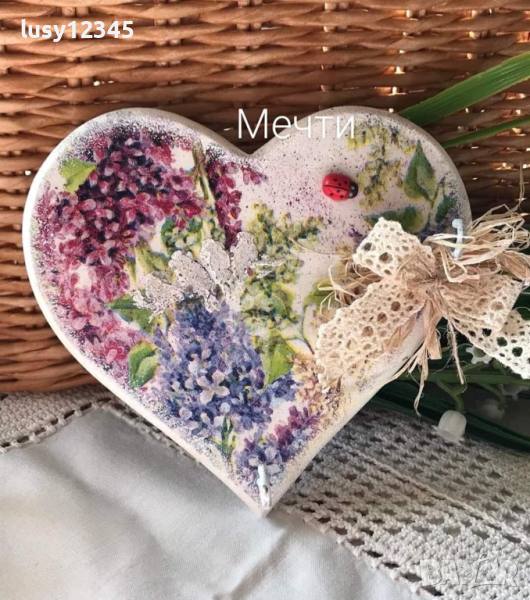 Пано сърце-С аромат на люляк!, снимка 1