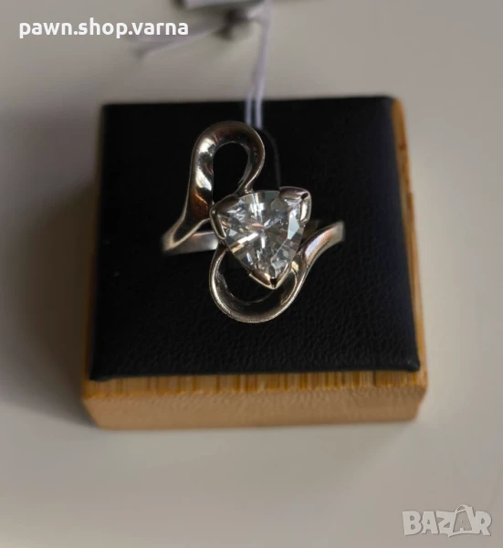 Нов сребърен пръстен 925 с фианит – 3,10 г, размер 18 мм, снимка 1