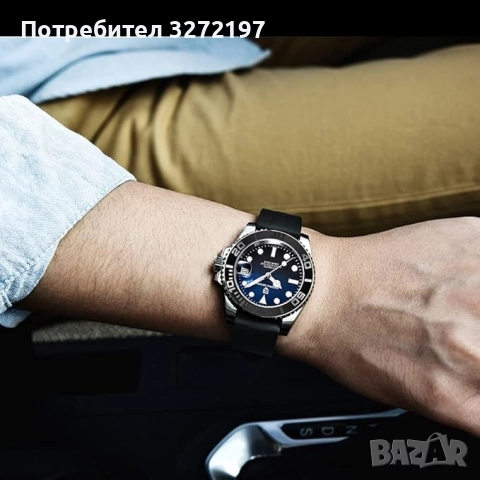 PAGANI DESIGN автоматичен часовник SEIKO NH35,сапфир, неръждаема стомана, водоустойчив,дата,безел, снимка 3 - Мъжки - 51773708