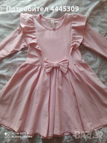 Разкошна рокличка с дълъг ръкав р.122, снимка 3 - Детски рокли и поли - 50506194