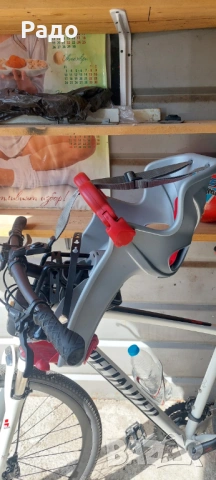 Детско столче BELLELI FRECCIA B-FIX сиво за рамка, снимка 2 - Столчета за кола и колело - 53792435