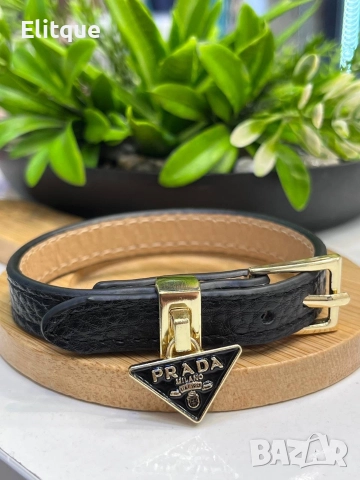 гривна от естествена кожа louis vuitton fendi prada , снимка 5 - Гривни - 52907656