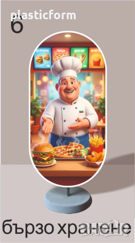 Бързо хранене, Дюнер, Хамбургер, Пица, Гофрети, Пържени картофи, Скара и др., снимка 7 - Рекламни табели - 49851365