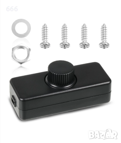 Ключ димер LED, 3-100W, черен, защита от претоварване, снимка 7 - Друга електроника - 52898763