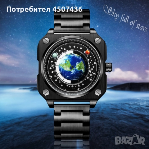 LIGE спортен кварцов часовник от неръждаема стомана със светещ квадратен дизайн, снимка 5 - Мъжки - 52798088