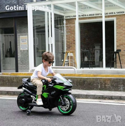 Акумулаторен МОТОР Ninja Duo 12V меки гуми с Кожена седалка, снимка 2 - Детски велосипеди, триколки и коли - 34368493