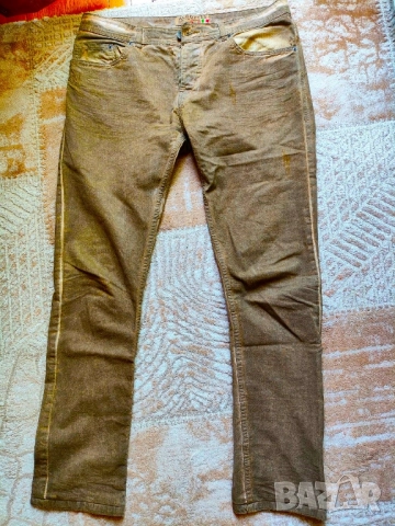 Италиански дънки Alcott 53, слим, № 36 (L), шоколадов цвят, снимка 2 - Дънки - 52820414