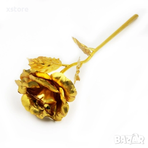 Прекрасна изкуствена роза с 24-каратово златно покритие и стойка "Сърце", снимка 18 - Подаръци за жени - 52793560