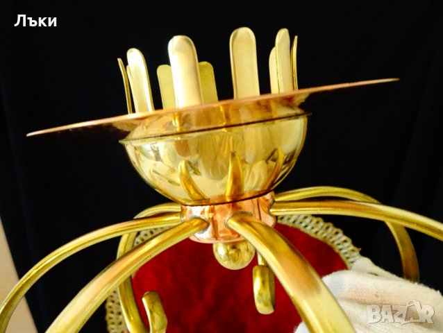 Меден свещник ръчна изработка 360 гр. , снимка 6 - Антикварни и старинни предмети - 34563174