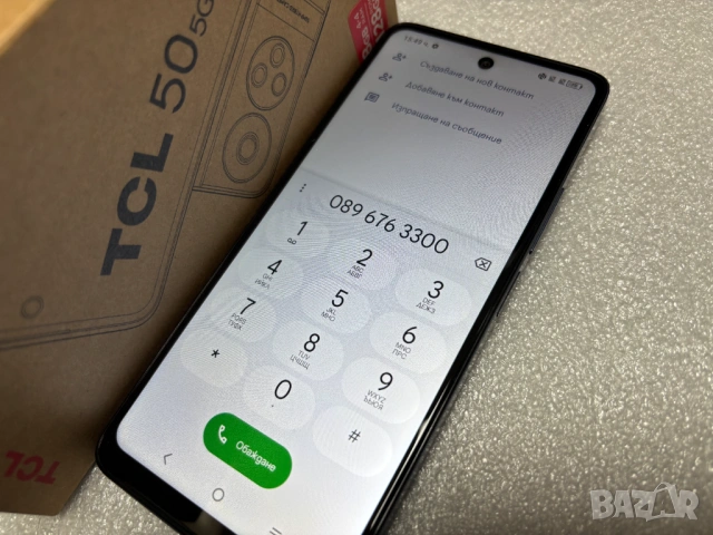 КАТО НОВ! Смартфон TCL 50 5G, 4 GB+4GB RAM, 128GB, Space Gray, снимка 14 - Други - 53160170