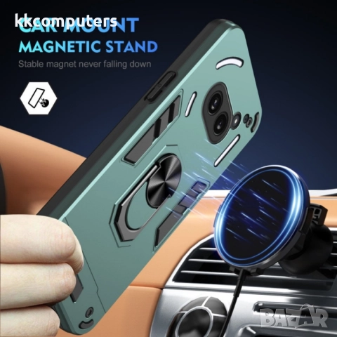 Nothing Phone 2a Удароустойчив Ring Holder Калъф и Протектор, снимка 3 - Калъфи, кейсове - 52670955