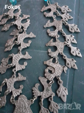 Възрожденски накит с пиленца за носия трепка кучка, снимка 3 - Антикварни и старинни предмети - 50862913