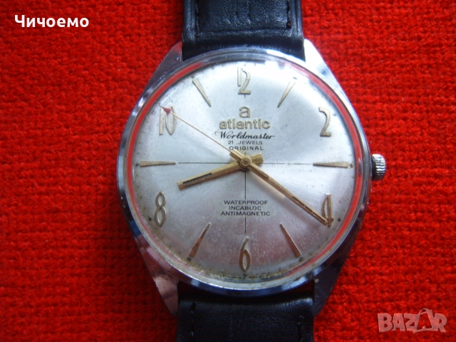 Original Atlantic Worldmaster 21 jewels 6300N Мъжки ръчен часовник, снимка 8 - Антикварни и старинни предмети - 51465946