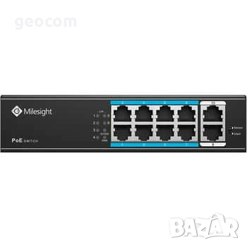 Milesight MS-S0208-EL Мрежов суич с 8хPoE порта и 2 uplink порта, снимка 2 - Суичове - 52824799