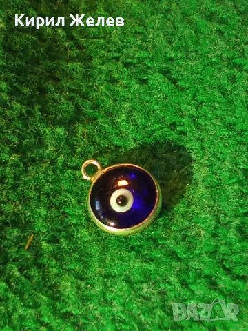 ОКОТО на НАЗАР Стара МИНИАТЮРНА СРЕБЪРНА ВИСУЛКА с ВЦЕТНО ВЕНЕЦИАНСКО СТЪКЛО РЪЧНА ФИНА РАБОТА 28542, снимка 2 - Антикварни и старинни предмети - 41336902