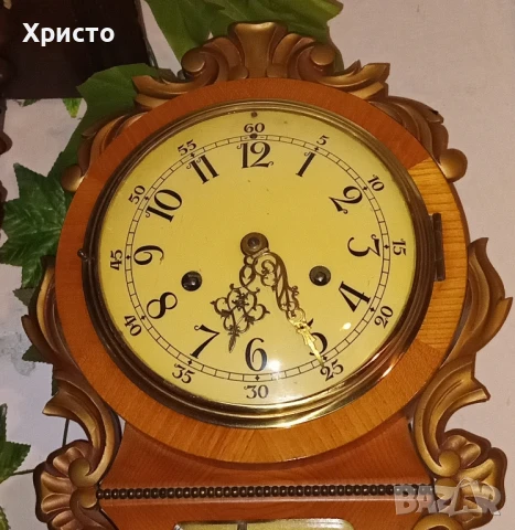 Рядък френски стенен бароков часовник луи 15 ., снимка 3 - Антикварни и старинни предмети - 51304681