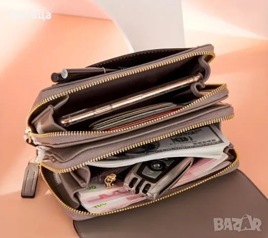 Дамска чанта портмоне в червено , снимка 5 - Чанти - 50377581