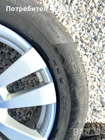 Джанти 18 от Grand Cherokee 5x127, ET40, 8J, с гуми 245/60 Continental, снимка 5 - Гуми и джанти - 53843299