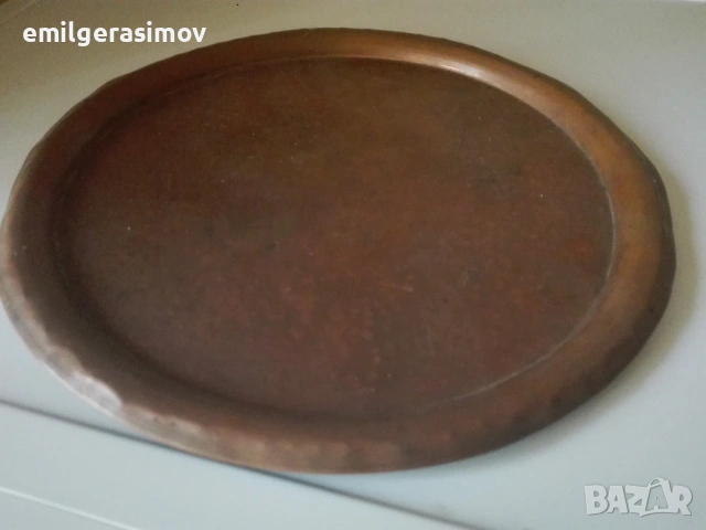 Медно джезве , поднос и стара попивателна., снимка 10 - Други ценни предмети - 53771057