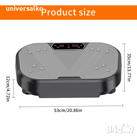 Фитнес плоча вибрационна платформа , Bluetooth функция, Дистанционно управление, еластични ленти, снимка 3 - Фитнес уреди - 39430721