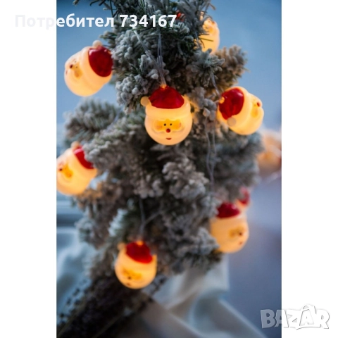 Коледна украса, светещи LED лампички с Дядо Коледа SD19, снимка 6 - Декорация за дома - 51881810