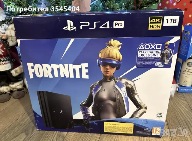 Конзола Sony PS4 Pro с два безжични джойстика и игри 