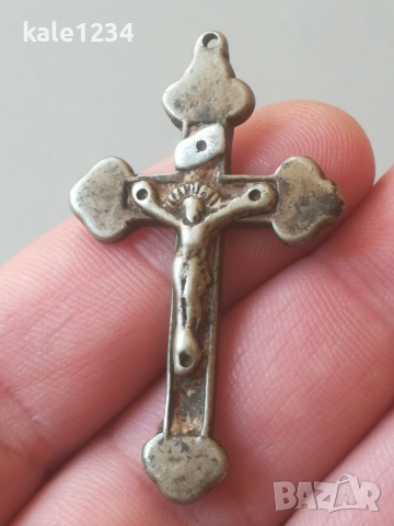 Старо кръстче. 1920г. Разпятието. Автентично. Исус Христос. Кръст.  Много старо