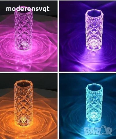 Диамантена лампа 3D ефект usb и тъч, снимка 2 - Лед осветление - 39285669