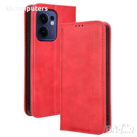 Oppo Reno13 5G Retro Texture Wallet Калъф и Протектор, снимка 3 - Калъфи, кейсове - 49894706