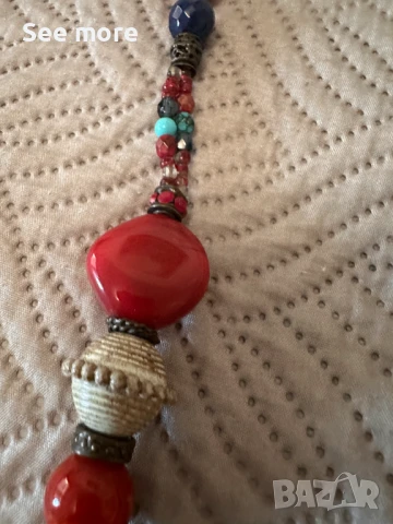 Елегантно и нестандартно колие с корал и тюркоаз, снимка 9 - Колиета, медальони, синджири - 51221327