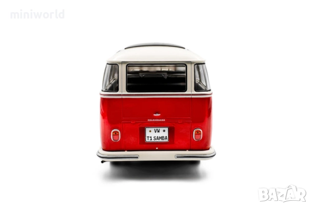 Volkswagen VW T1 Samba Bus 1962 - мащаб 1:18 на Solido моделът е нов в кутия, снимка 11 - Колекции - 52151896