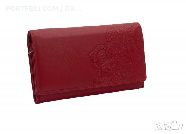 Дамско портмоне от козя кожа, с мотив Мандала, Friedrich Germany, rfid защита за беконтактни карти! 