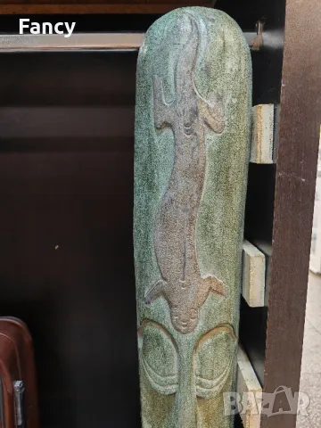 Голяма африканска маска, снимка 5 - Антикварни и старинни предмети - 47342575