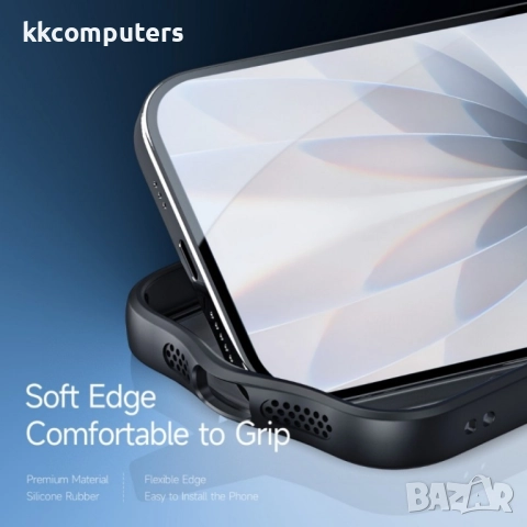 Силиконов твърд кейс Dux Ducis AIMO с Magsafe, За iPhone 17 (6.3), Черен и Протектор, снимка 9 - Калъфи, кейсове - 52062290