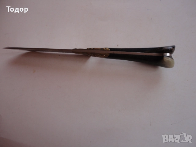 Ловен нож каракулак на Бай Добри с кания , снимка 8 - Ножове - 52825711