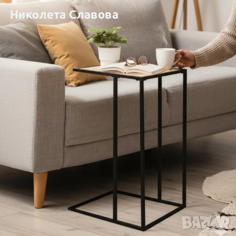 Компактна помощна масичка, която влиза под дивана – удобство на една ръка разстояние, снимка 4 - Дивани и мека мебел - 52225983