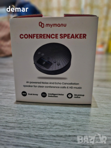 Безжичен конферентен високоговорител Mymanu, Вluetooth и USB-C, снимка 10 - Bluetooth тонколони - 44657645