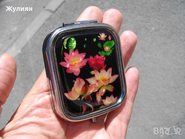 СТАРО ДЖОБНО ОГЛЕДАЛЦЕ ОГЛЕДАЛО, снимка 3 - Антикварни и старинни предмети - 51531736