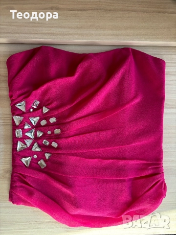 Нов розов дамски корсет с камъни Lipsy London, снимка 3 - Корсети, бюстиета, топове - 52876220