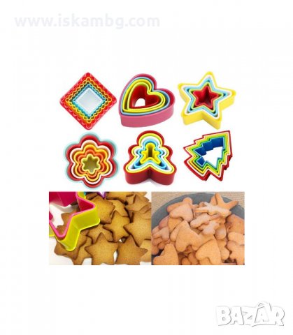 КОМПЛЕКТ ОТ 5 БРОЯ ПЛАСТМАСОВИ ФОРМИ ЗА СЛАДКИ - код  2921, снимка 10 - Форми - 33907002