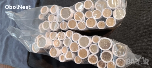 Фишеци с UNC монети от 1 ст. до 2 лв. Комплект от 8 ролки (НОВИ), снимка 2 - Нумизматика и бонистика - 52478793