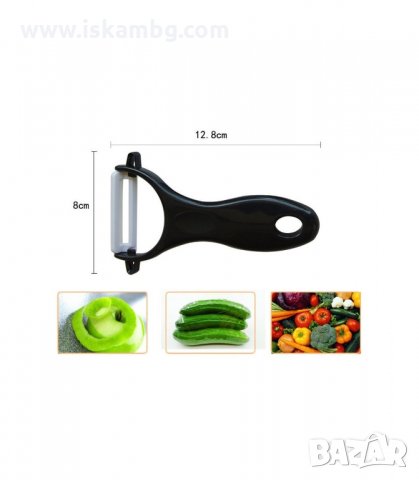 КОМПЛЕКТ 4 КЕРАМИЧНИ НОЖА, БЕЛАЧКА ЗА ЗЕЛЕНЧУЦИ И ПОСТАВКА - код 1179, снимка 5 - Други - 34053115