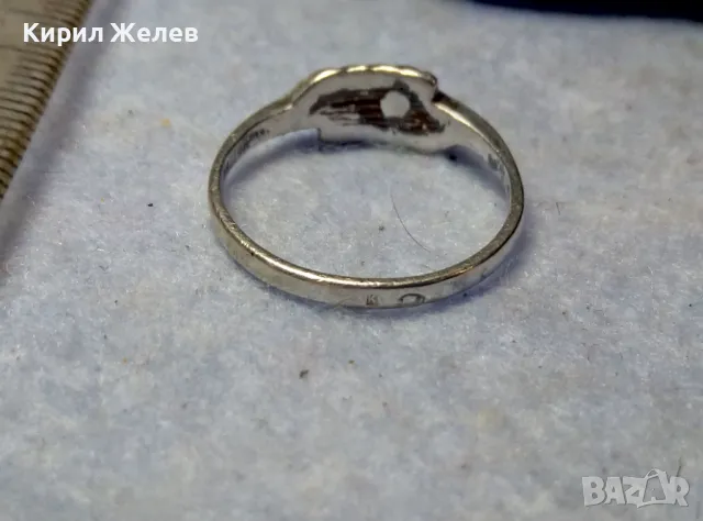 ЖИТНИ КЛАСОВЕ СТАР СРЕБЪРЕН ПРЪСТЕН СРЕБРО ВИСОКА ПРОБА АРТ ИЗРАБОТКА с ЩЕМПЕЛ на МАЙСТОРА 47512, снимка 3 - Антикварни и старинни предмети - 49601280