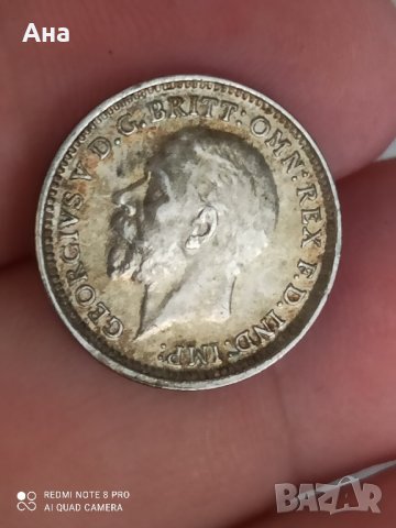 3 пенса 1931 г сребро Великобритания , снимка 1 - Нумизматика и бонистика - 41558432