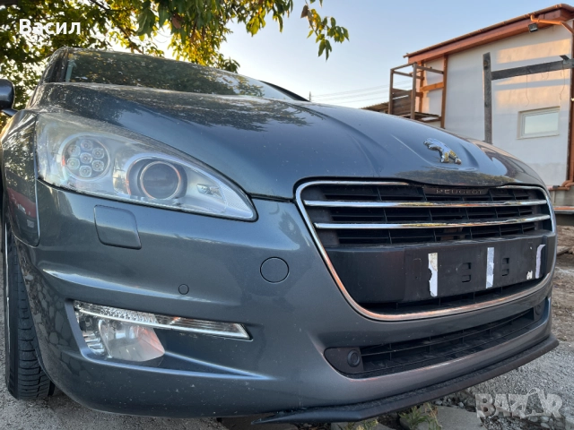 Предна броня ОБОРУДВАНА ТЪМНОСИВ МЕТАЛИК Peugeot Пежо 508 2.0 hdi 2.0 хди 140 кс RH01 DYZA Led Xenon, снимка 2 - Части - 51873608