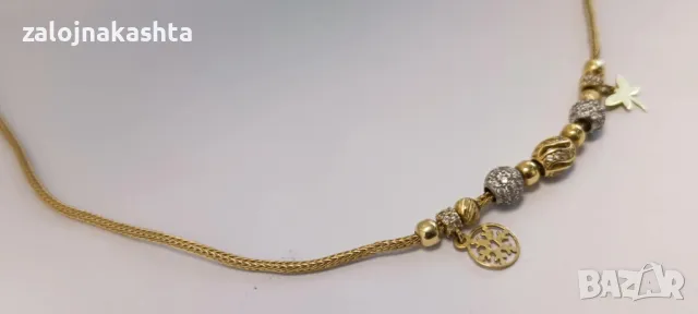 Златно колие-8,11гр/14кр, снимка 6 - Колиета, медальони, синджири - 49823754