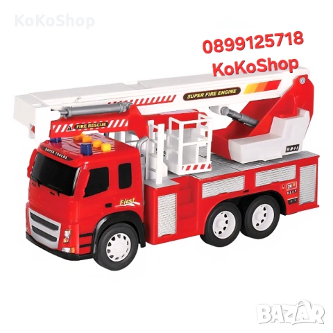 Детска пожарна кола със звук и светлини/пожарна