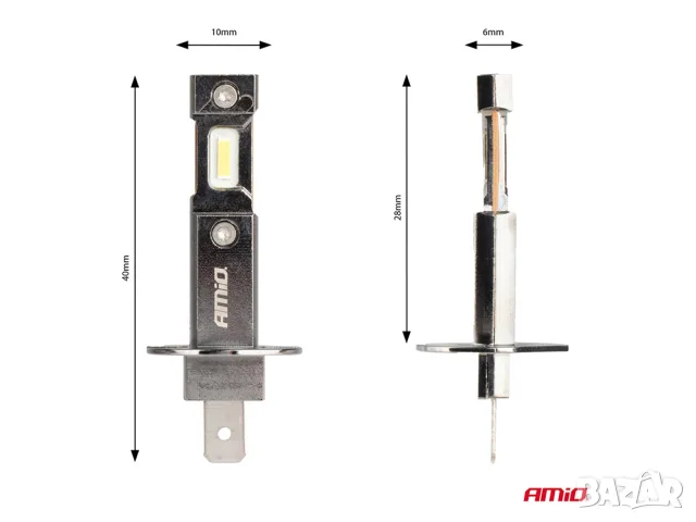 LED крушки AMiO Hybrid H1 6000K 60W 12V CANBUS, снимка 4 - Аксесоари и консумативи - 55868759